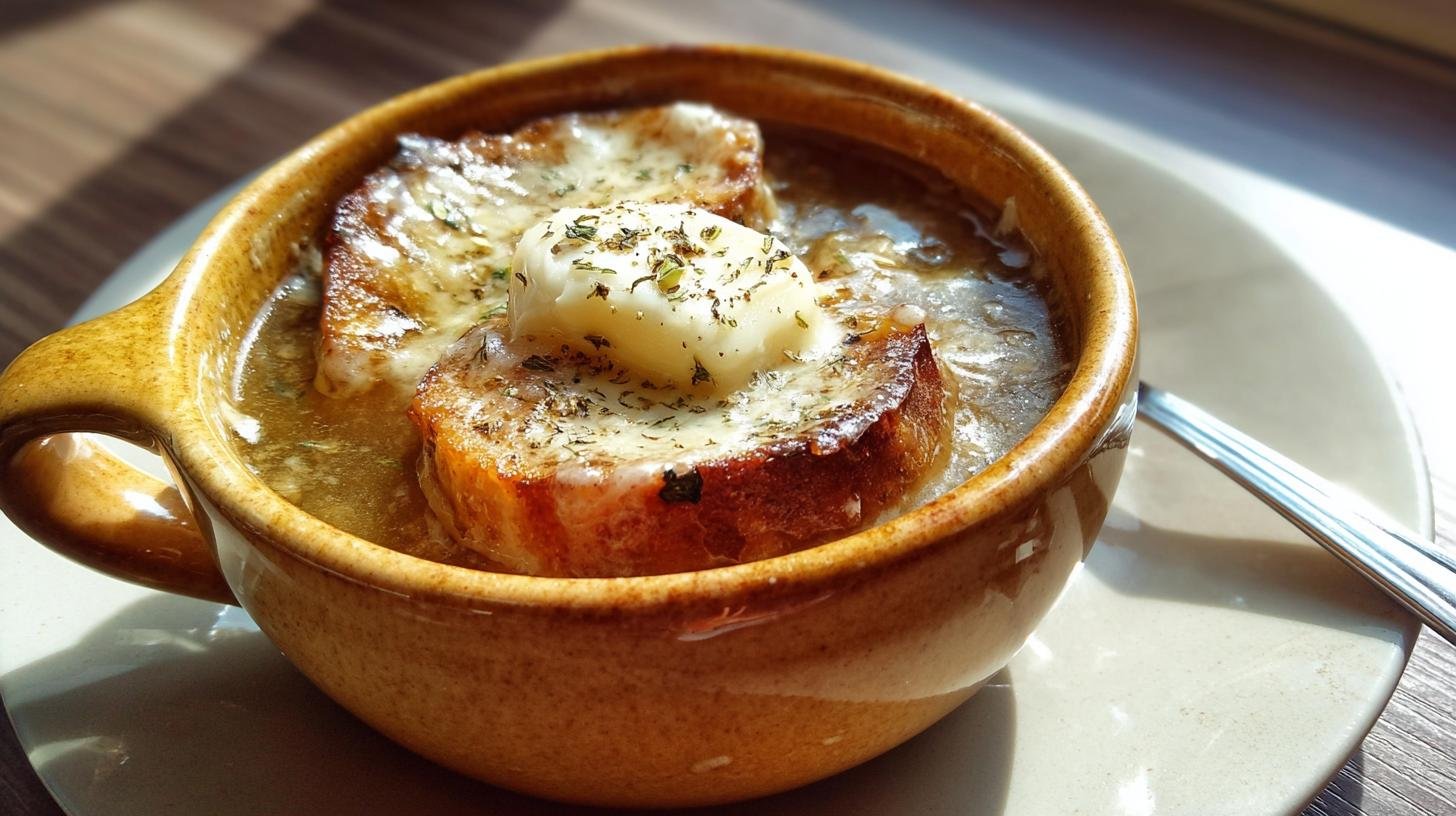 Hřejivá cibulačka s máslem a moukou na chladné večery