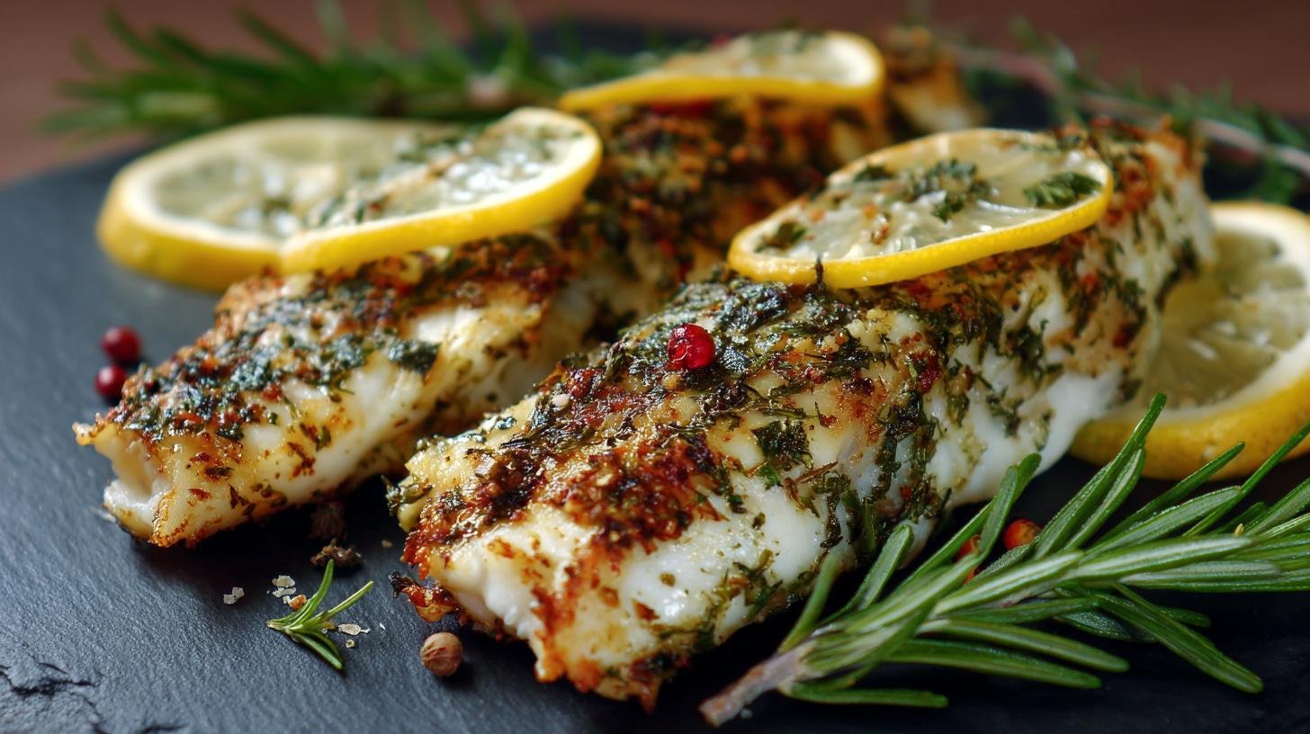 Pečené rybí filety s bylinkami a citronem, lehká večeře. Postup krok za krokem
