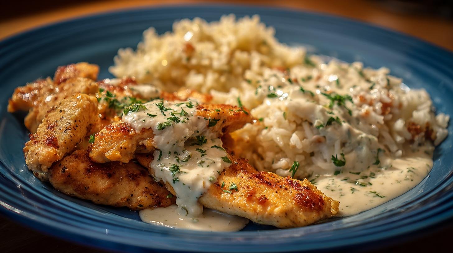 Rychlé kuřecí nudličky s rýží a smetanou chutnají bez námahy. Servírování a malé variace