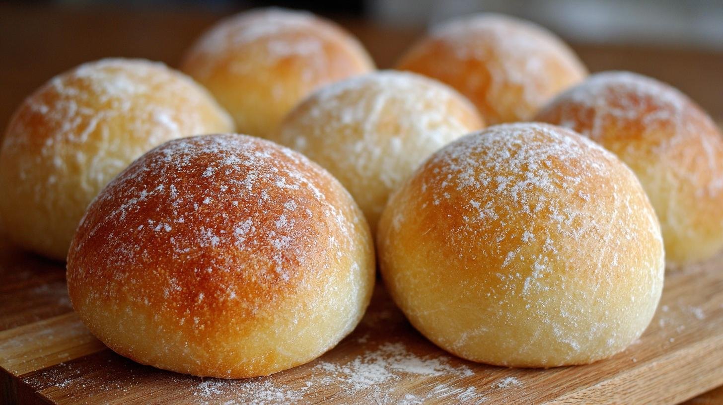 Snadné housky s bramborami a moukou pro delší měkkost. Postup krok za krokem