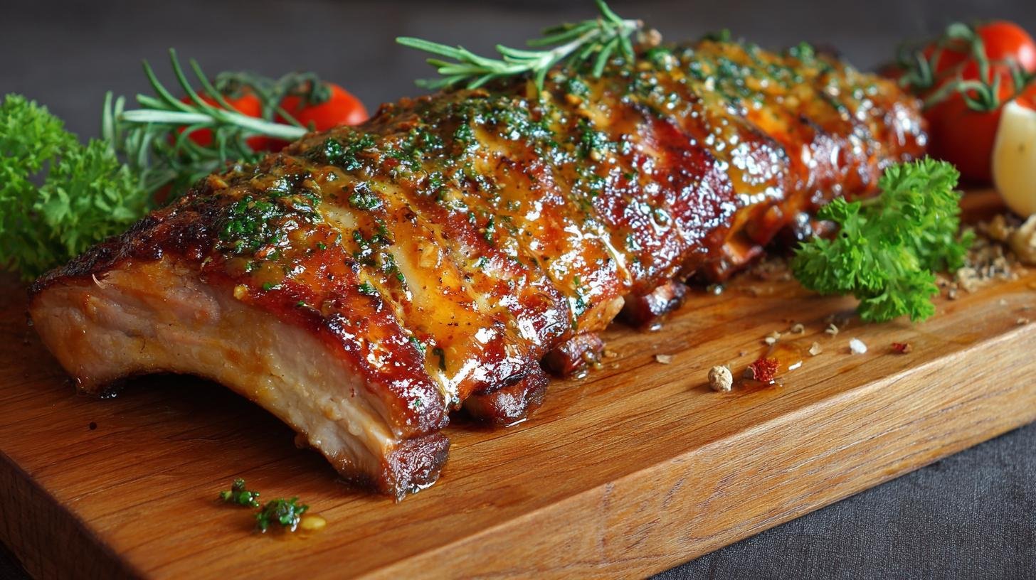 Vepřová žebírka s medem a hořčicí, lahodná a rychlá. Postup za 40–60 minut