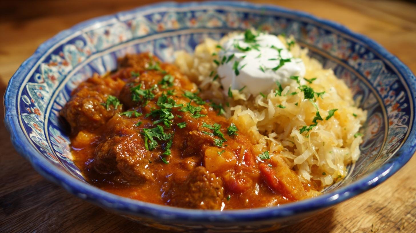 Segedínský guláš s kysaným zelím pro rychlý domácí oběd. Proč volit právě tento recept