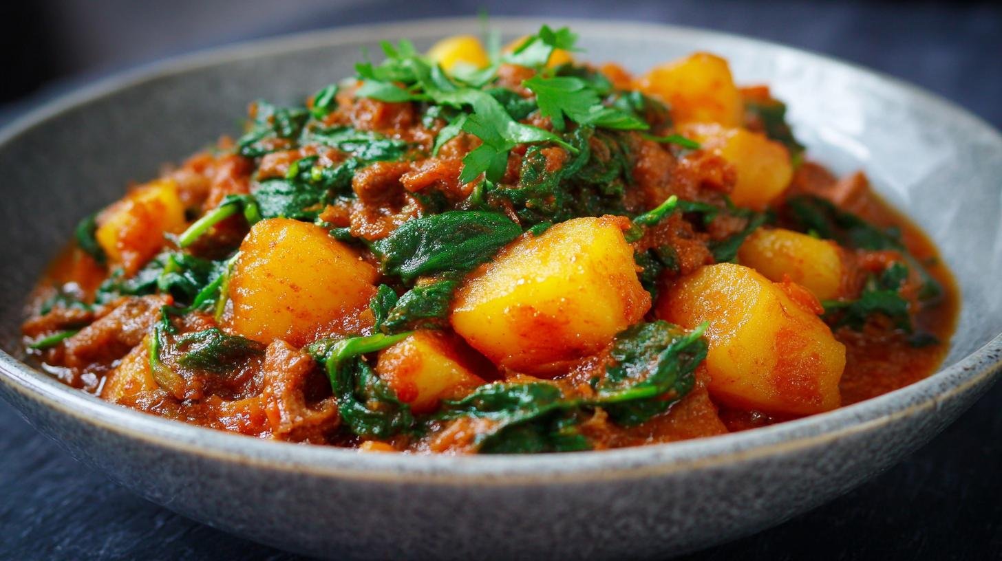 Bramborový guláš se špenátem a snadným trikem navíc. Proč to funguje