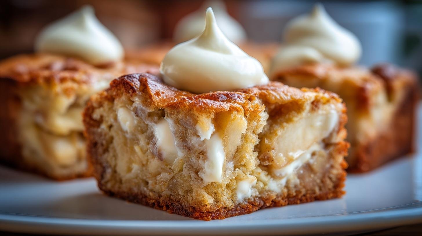 Snadné jablečné řezy se smetanou pro jistou vláčnost