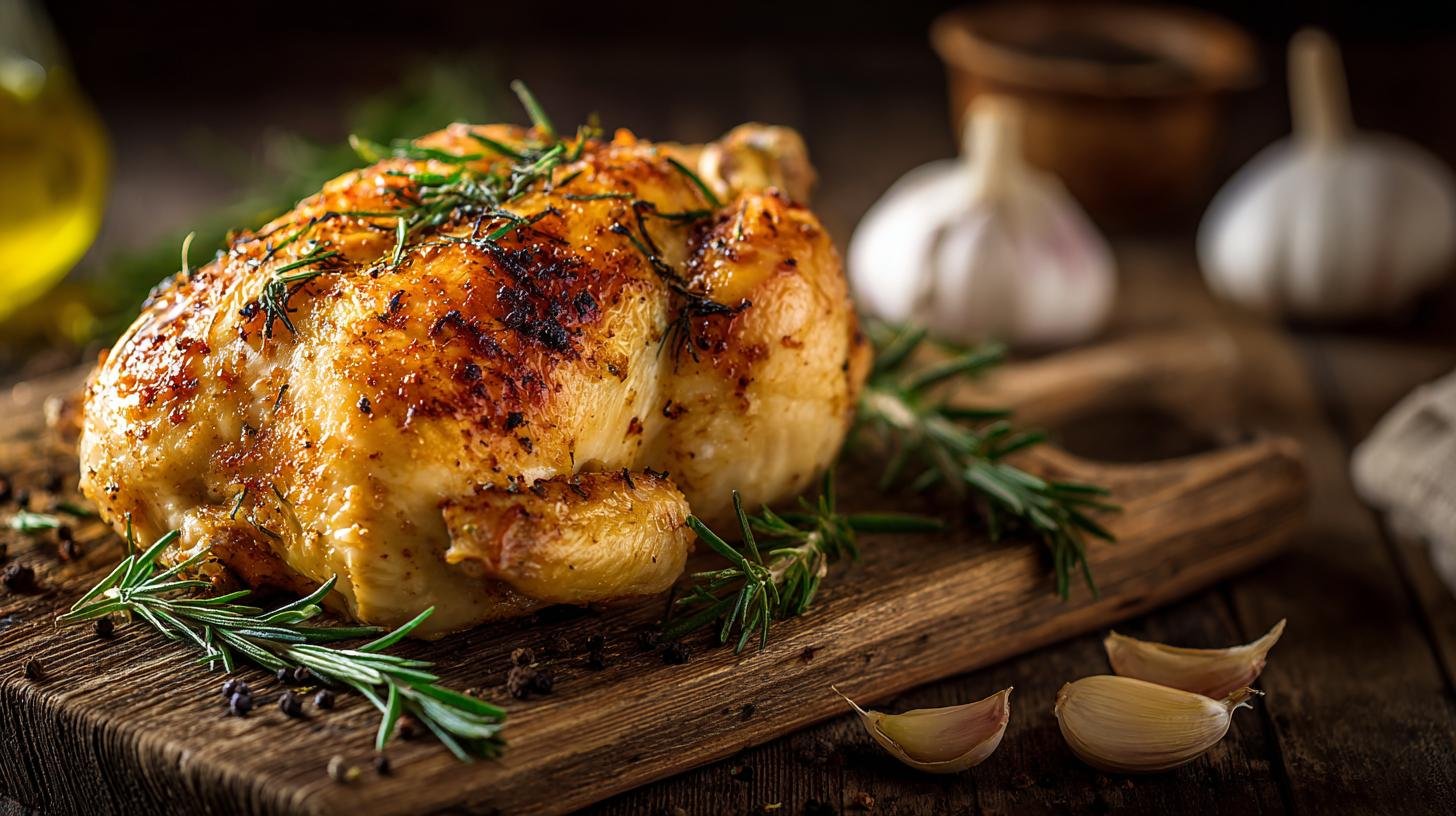Pečené kuře s rozmarýnem a česnekem, jednoduchý domácí trik. Tipy pro úsporu a variace