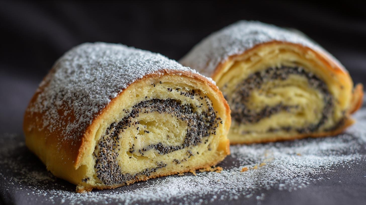 Rychlý makový závin s cukrem bez zbytečných kroků. Rychlý postup krok za krokem