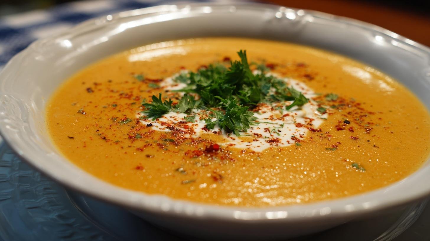 Rychlá bramborová polévka se smetanou a mrkví bez chyb. Ingredience a rychlá příprava