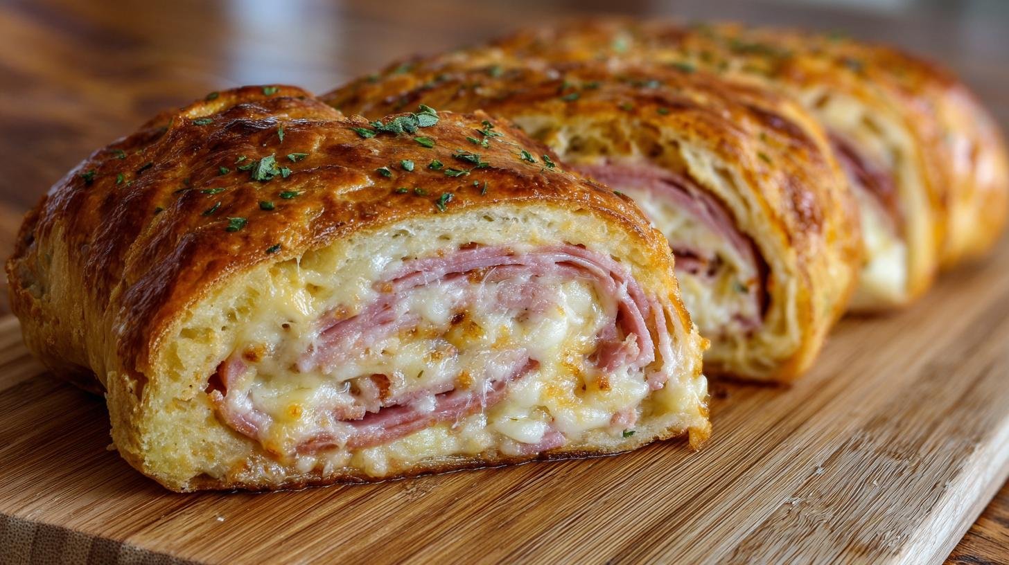 Domácí slaná roláda se šunkou a sýrem pro rychlý výsledek