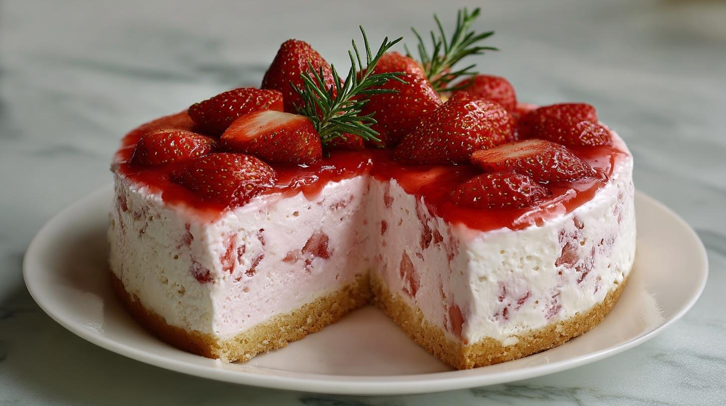 Jahodový dort s tvarohem zaručí lehký a stabilní výsledek