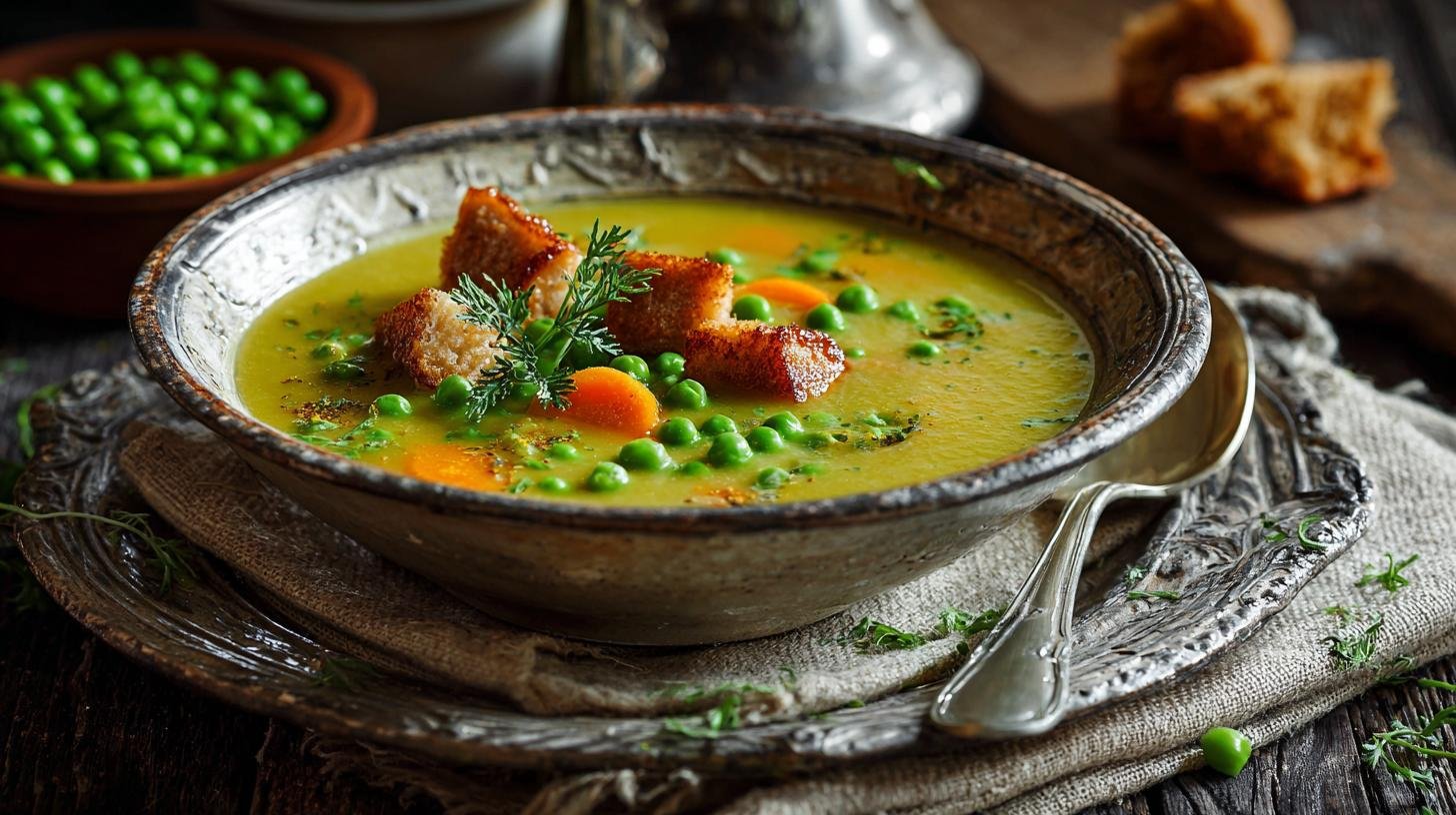 Hrášková polévka s mrkví a tipem pro sametový výsledek. Postup krok za krokem