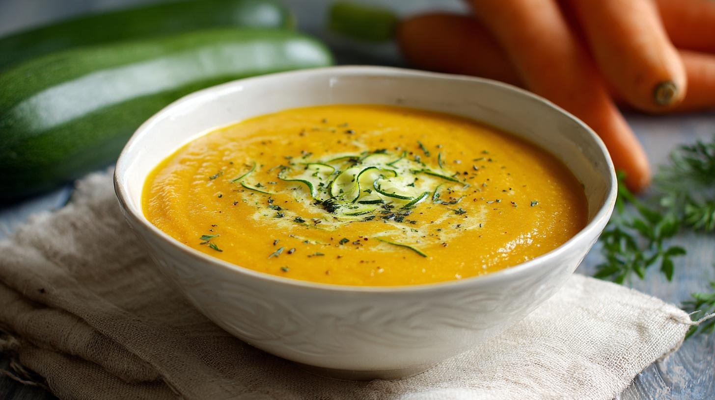 Zeleninový krém s cuketou a mrkví, lehká domácí volba. Proč si ji připravit doma