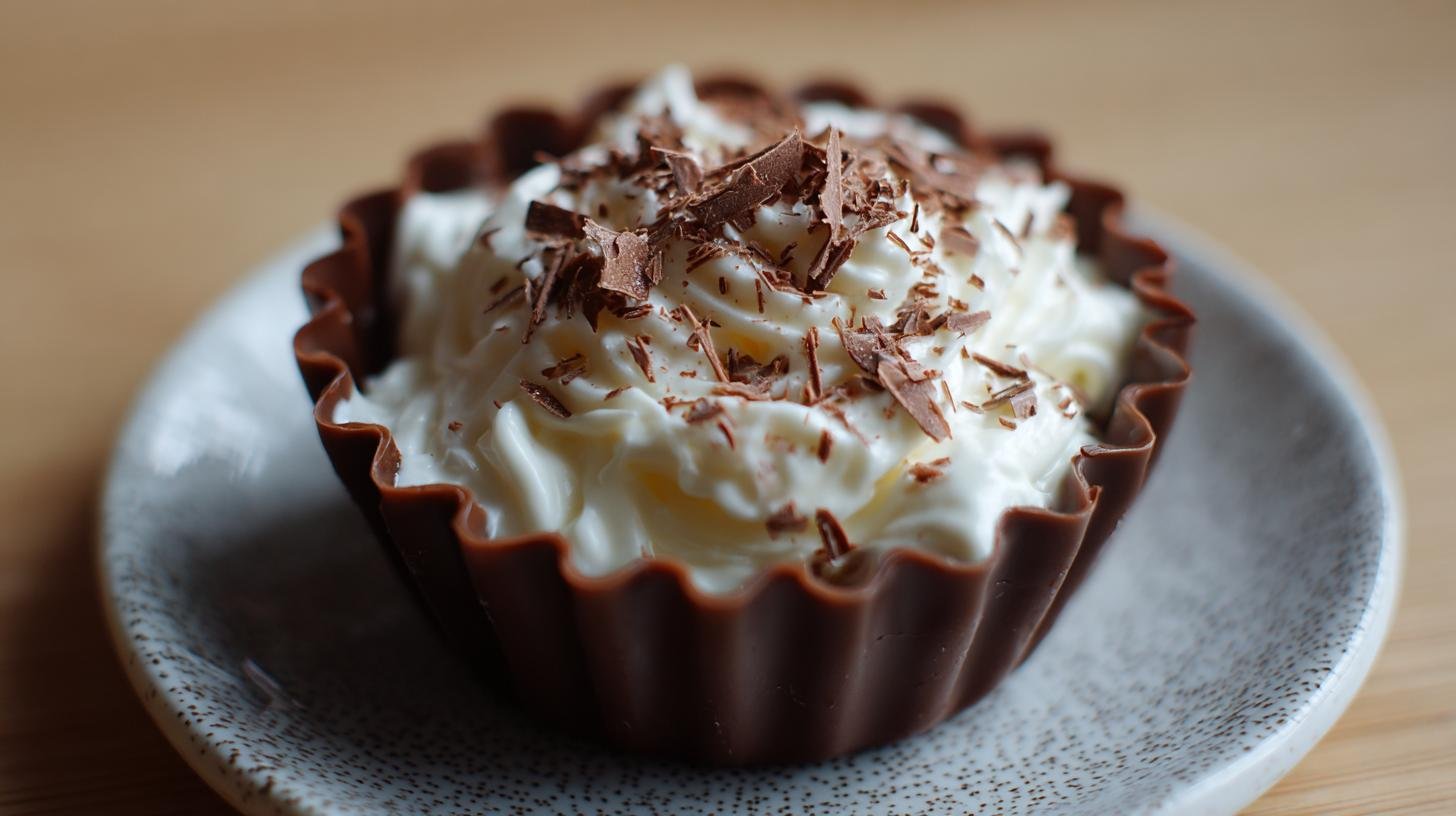 Čokoládový pohár s tvarohem a kefírem, když spěcháte