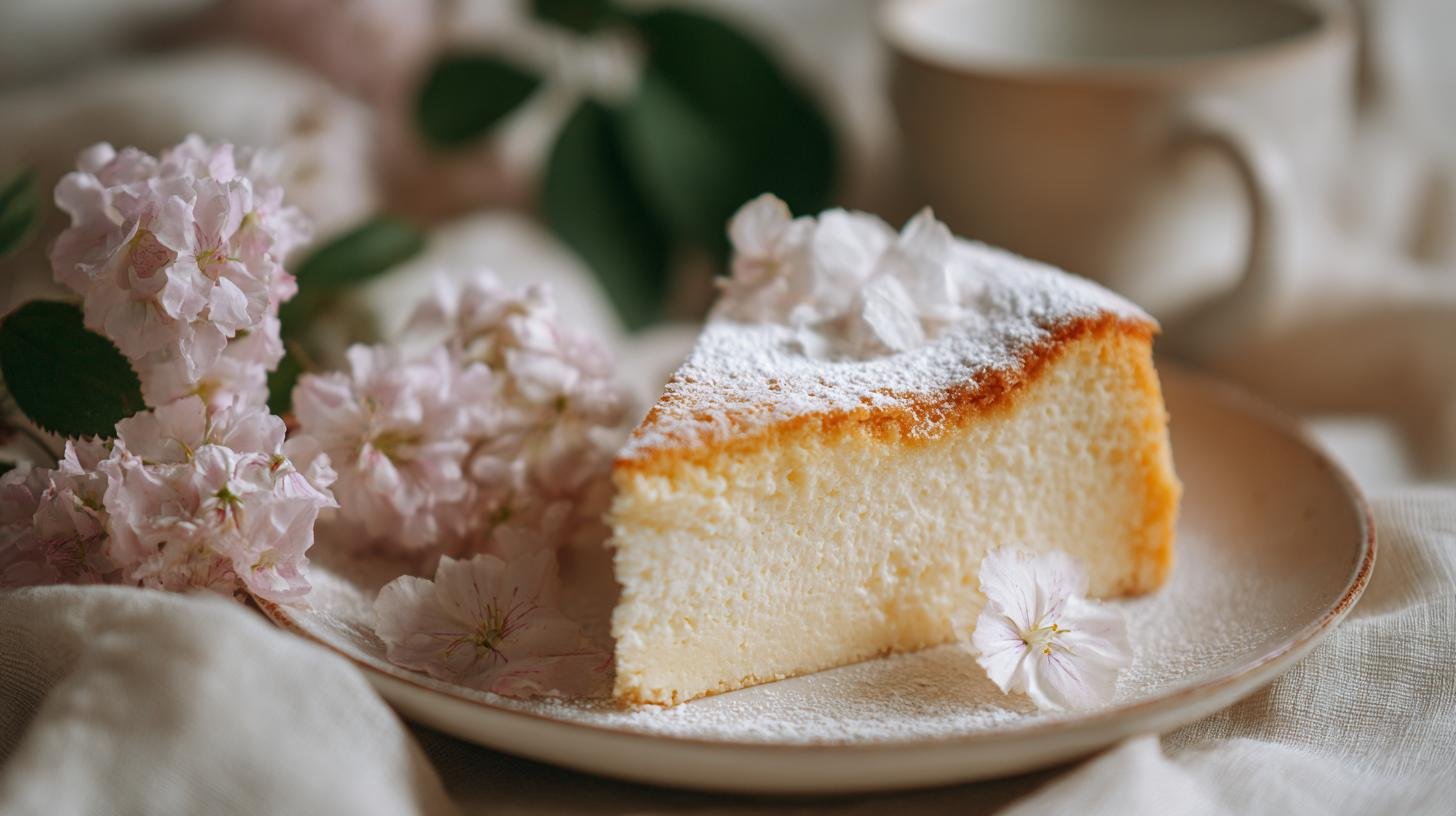 Jemný koláč s tvarohem a cukrem z minima surovin