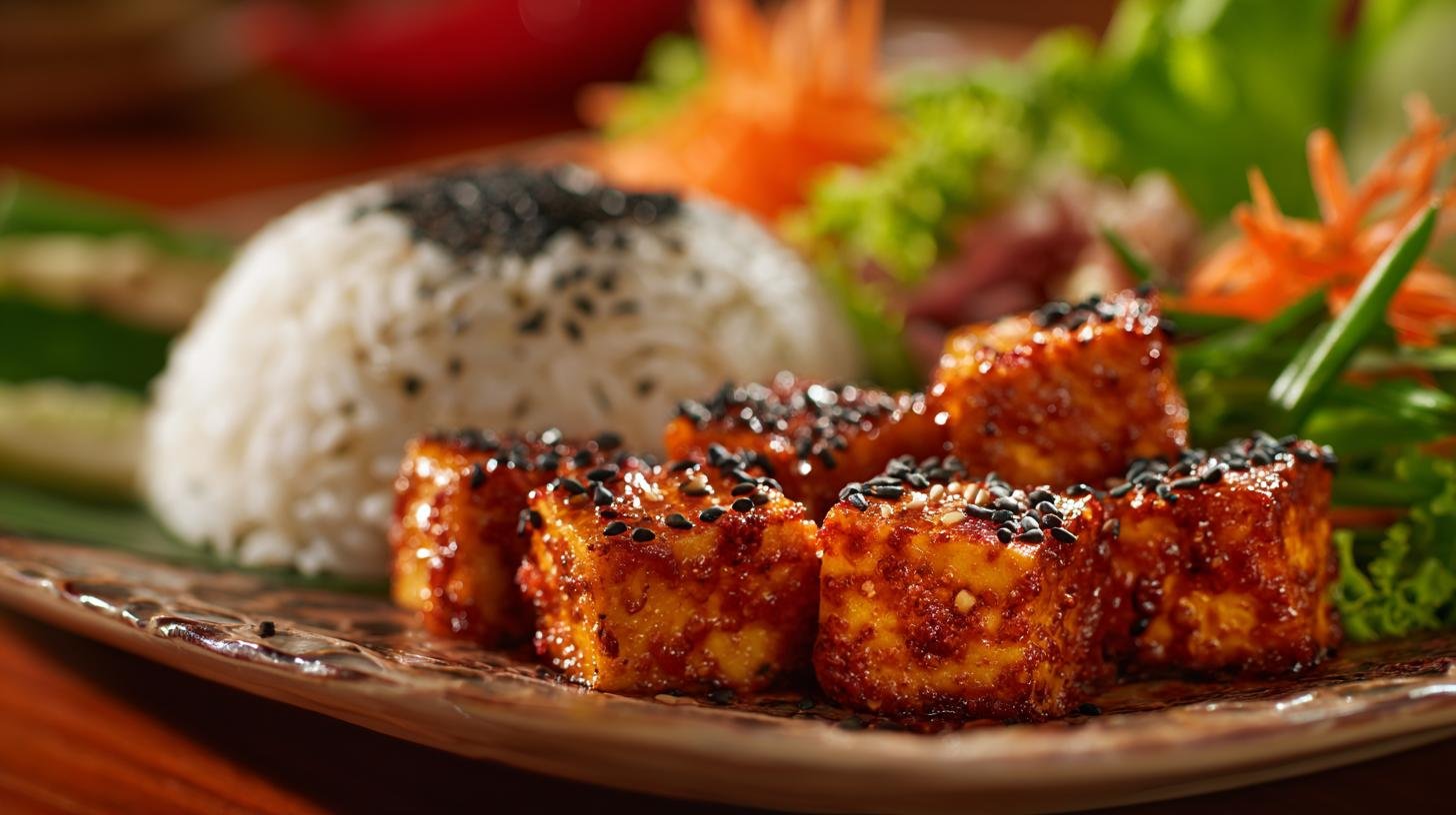 Tofu kostky s rýží a jistotou správné křupavosti