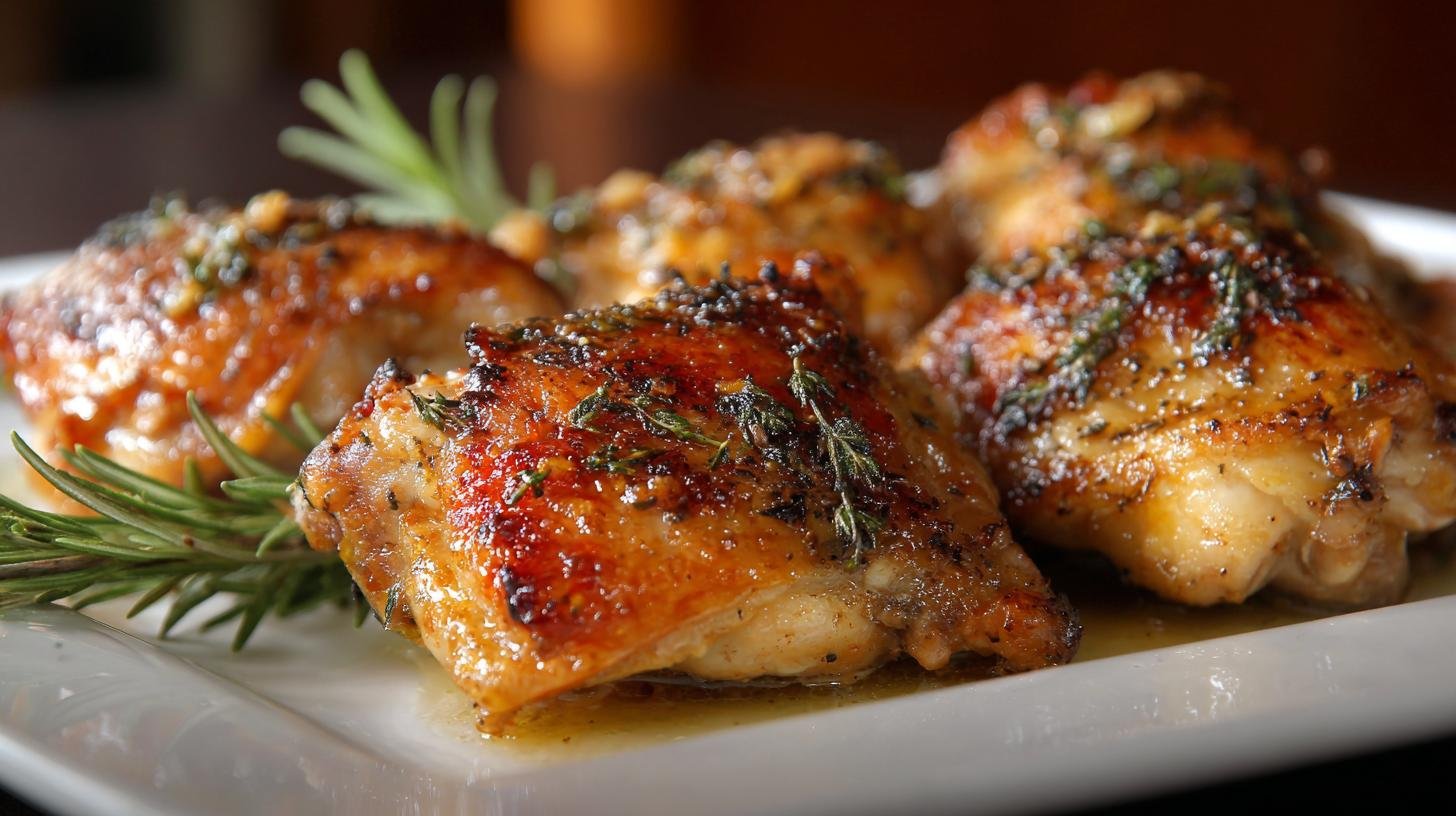 Kuřecí stehna s česnekem a jistou cestou k měkké kůži. Servírování a malý trik pro wow efekt