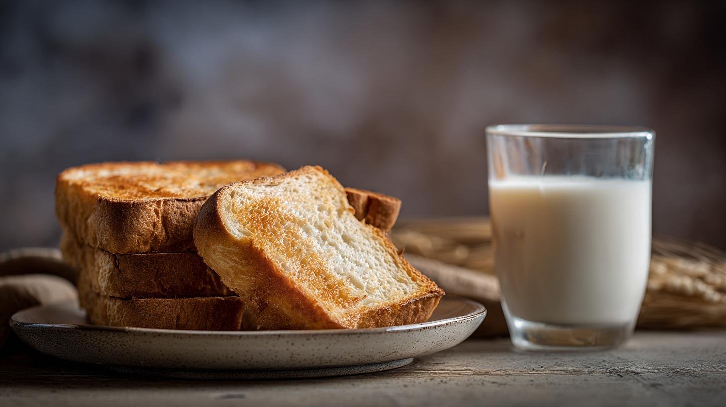 Domácí toastový chléb s mlékem pro měkký střed