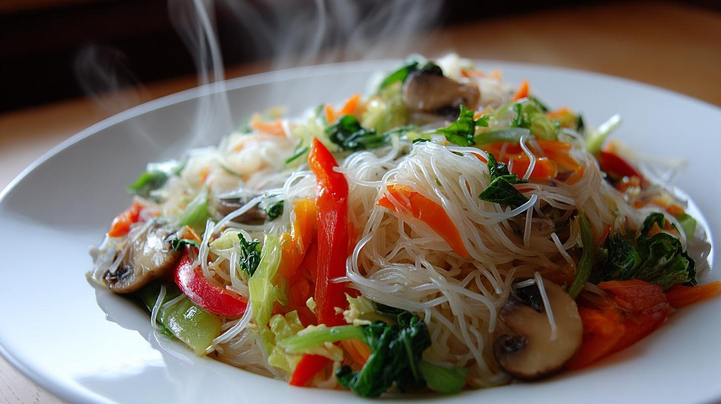 Rýžové nudle se zeleninou lehké a rychlé. Rychlý recept a co potřebujete