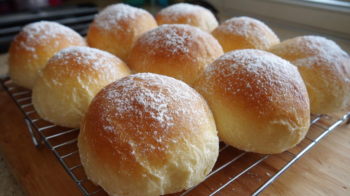 Domácí housky z hladké mouky měkké a voňavé