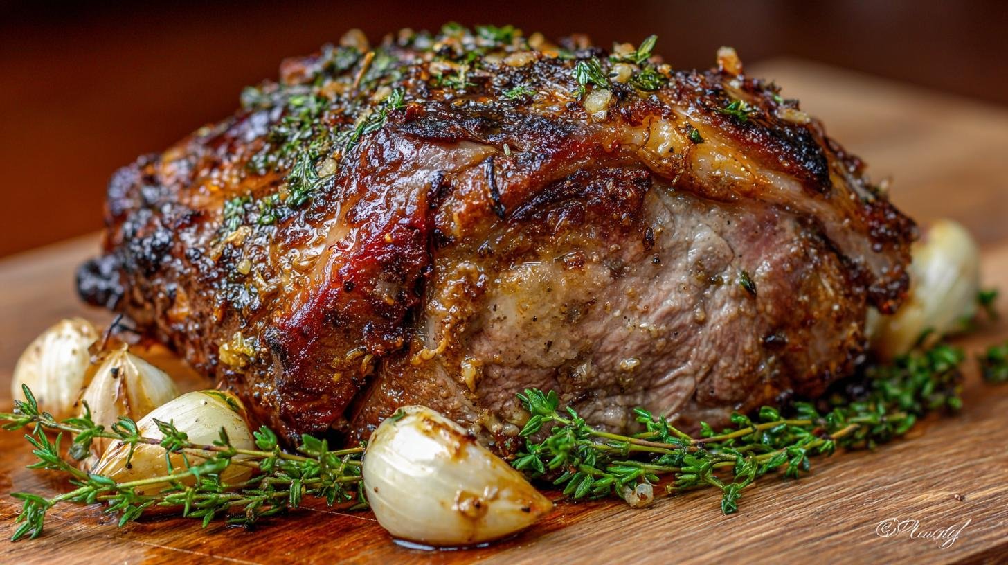 Pečená jehněčí kýta s česnekem a tymiánem, šťavnatý výsledek. Proč tahle kombinace funguje Pečená jehněčí kýta s česnekem a tymiánem, šťavnatý výsledek. Proč tahle kombinace funguje