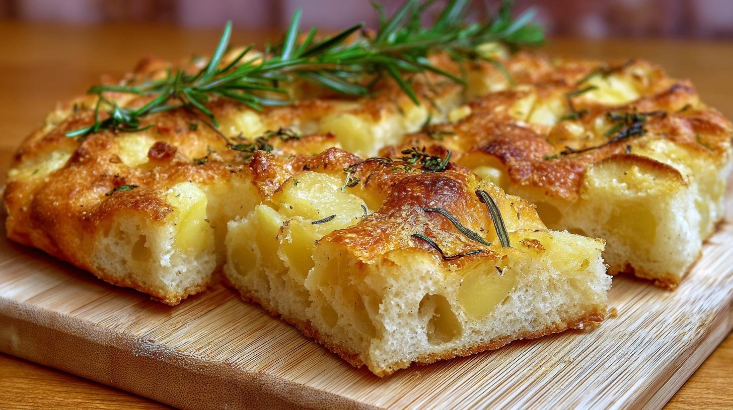 Domácí focaccia s bramborami a máslem bez drahých surovin. Krok za krokem