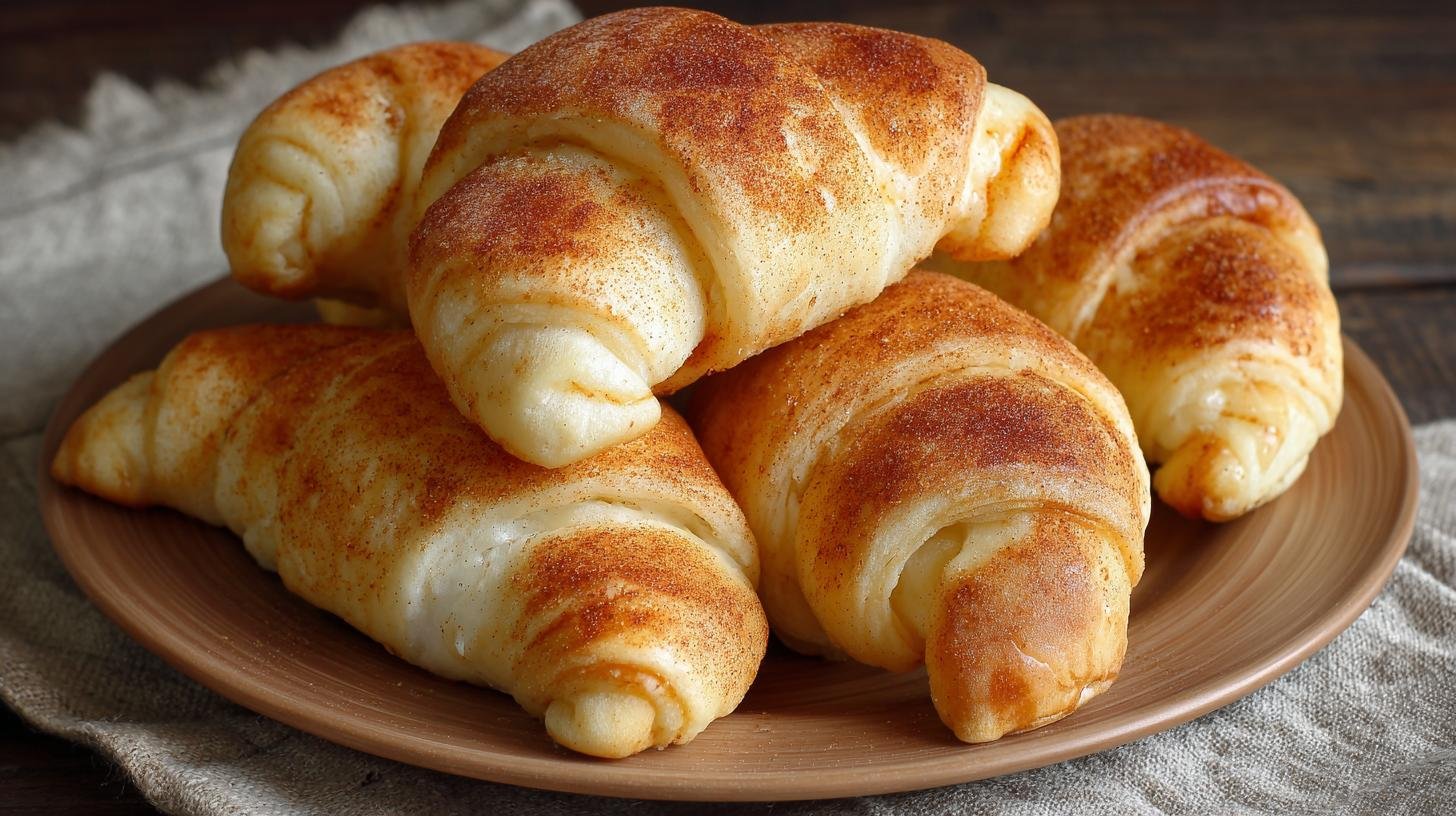 Pečené rohlíčky s máslem a skořicí jako jednoduchý víkendový trik