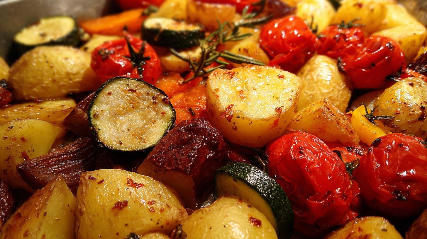 Pečená zelenina s bramborami snadný způsob, jak jíst vyváženě. Proč to funguje a co za to dostanete