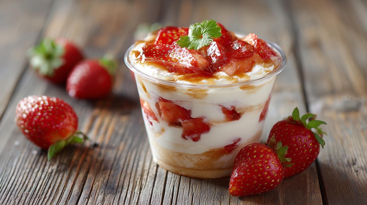 Osvěžující pohár s tvarohem a jahodami bez složité přípravy