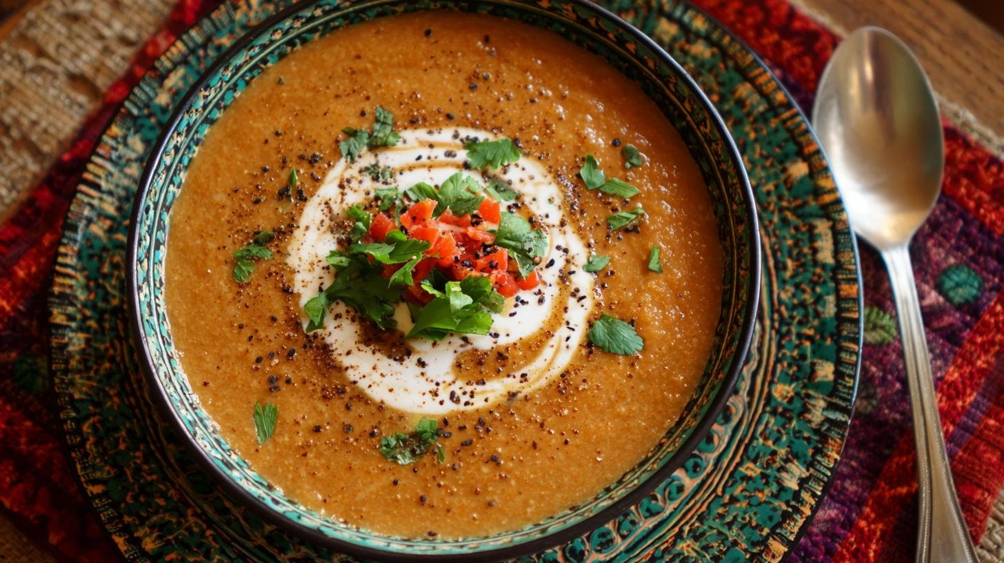 Polévka z červené čočky krémová bez mouky