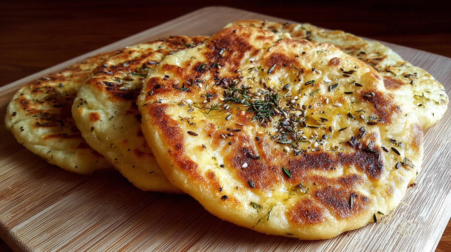 Bramborový plackový chléb s kmínem levně doma. Postup krok za krokem