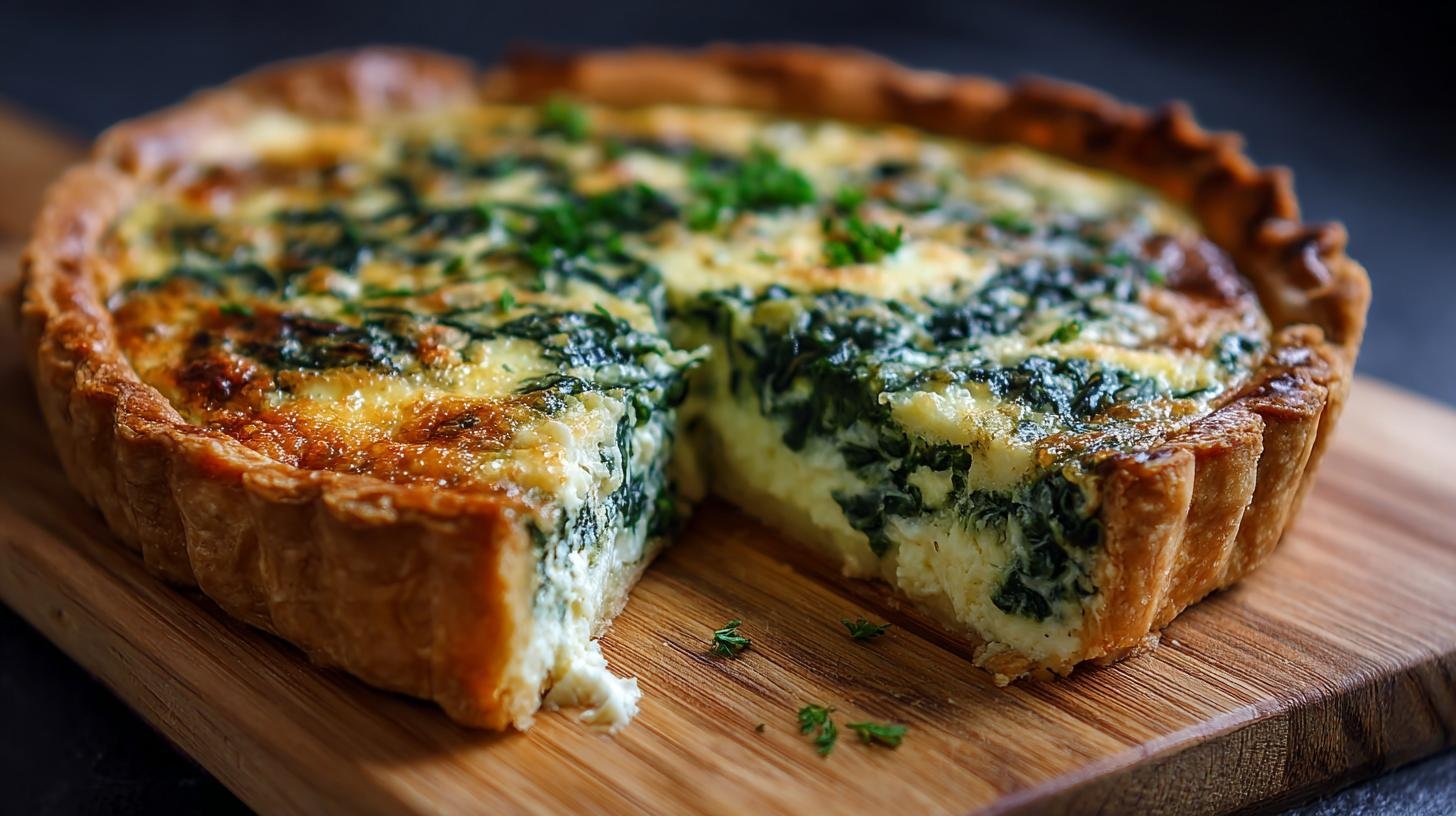 Slaný quiche se špenátem a sýrem jako snadná večeře