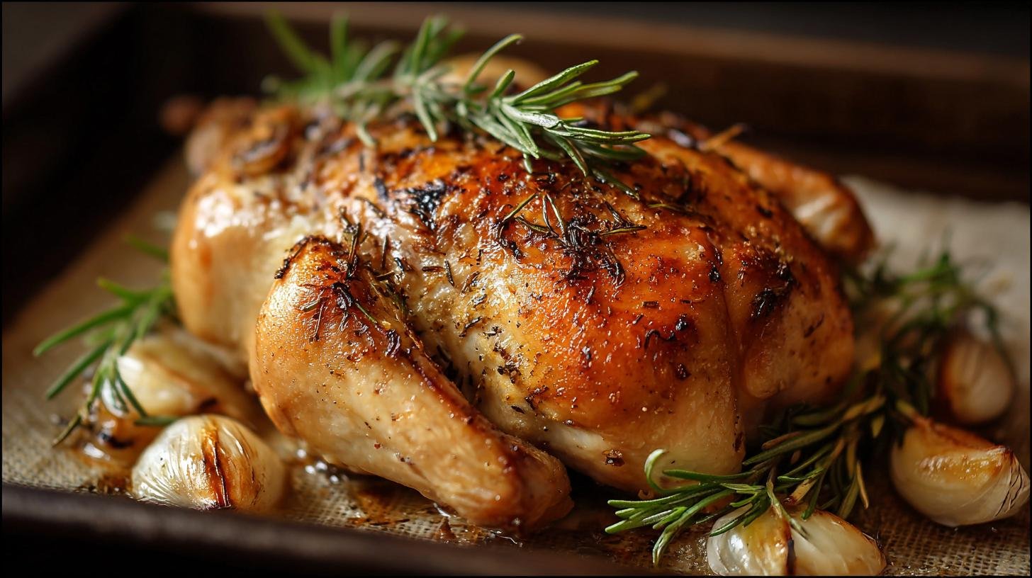 Pečené kuře s rozmarýnem a česnekem, jednoduchý domácí trik