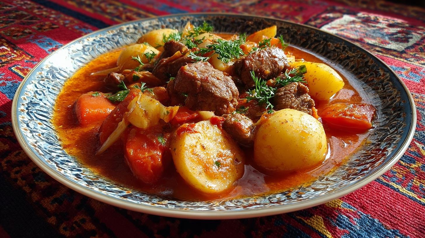 Snadný masový perkelt s bramborami pro voňavý oběd. Krok za krokem