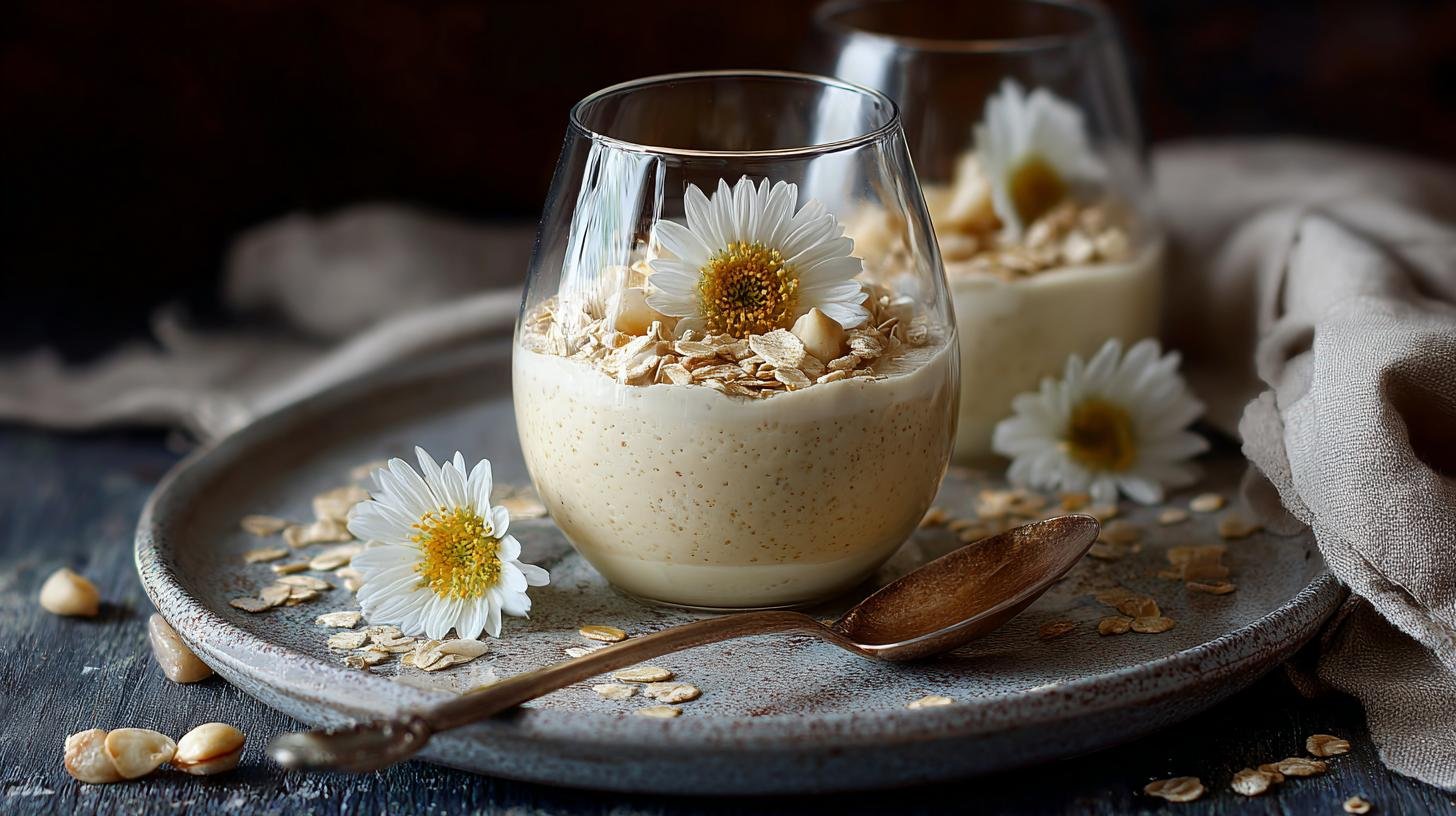 Ovesná panna cotta se smetanou a vločkami jemná a jistá. Proč je struktura tak důležitá