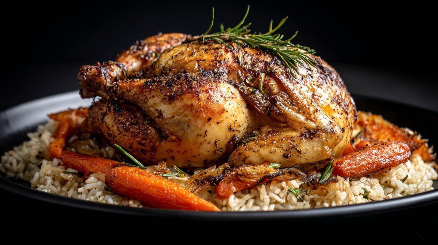 Pečené kuřecí maso s rýží a mrkví bez zbytečné práce