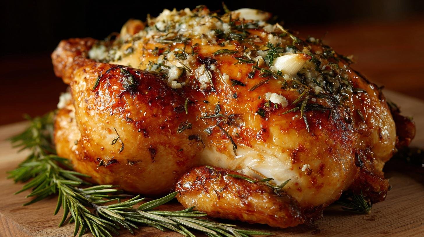 Pečené kuře s rozmarýnem a česnekem, jednoduchý domácí trik. Proč tenhle postup funguje