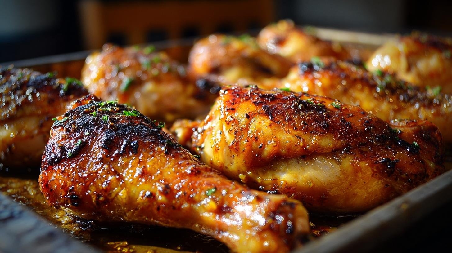 Kuřecí stehýnka s medovo-hořčičnou glazurou pro rodinnou večeři. Proč to funguje Kuřecí stehýnka s medovo-hořčičnou glazurou pro rodinnou večeři. Proč to funguje