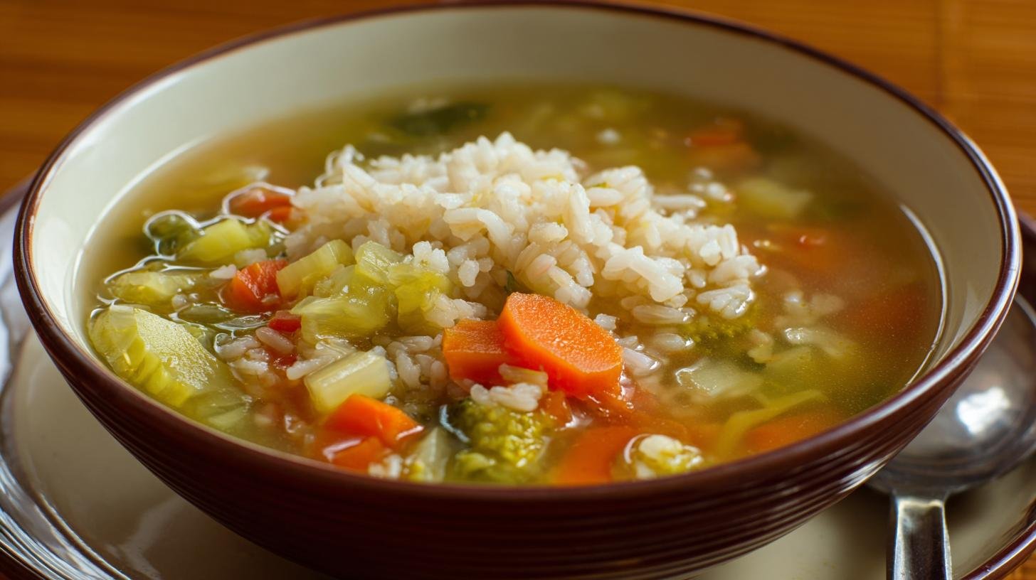 Zeleninová polévka s rýží skvělé řešení, když není čas. Rychlé tipy pro úsporu času a chuti