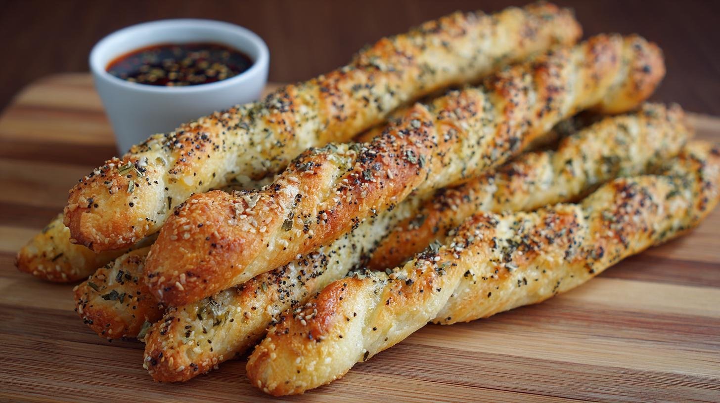 Domácí chlebové tyčky se semínky k polévce