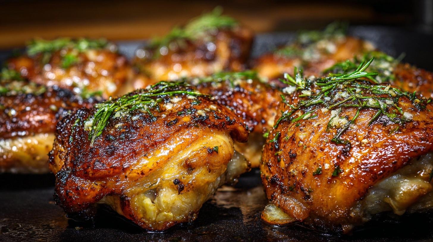 Kuřecí stehna s česnekem a jistou cestí k měkké kůži