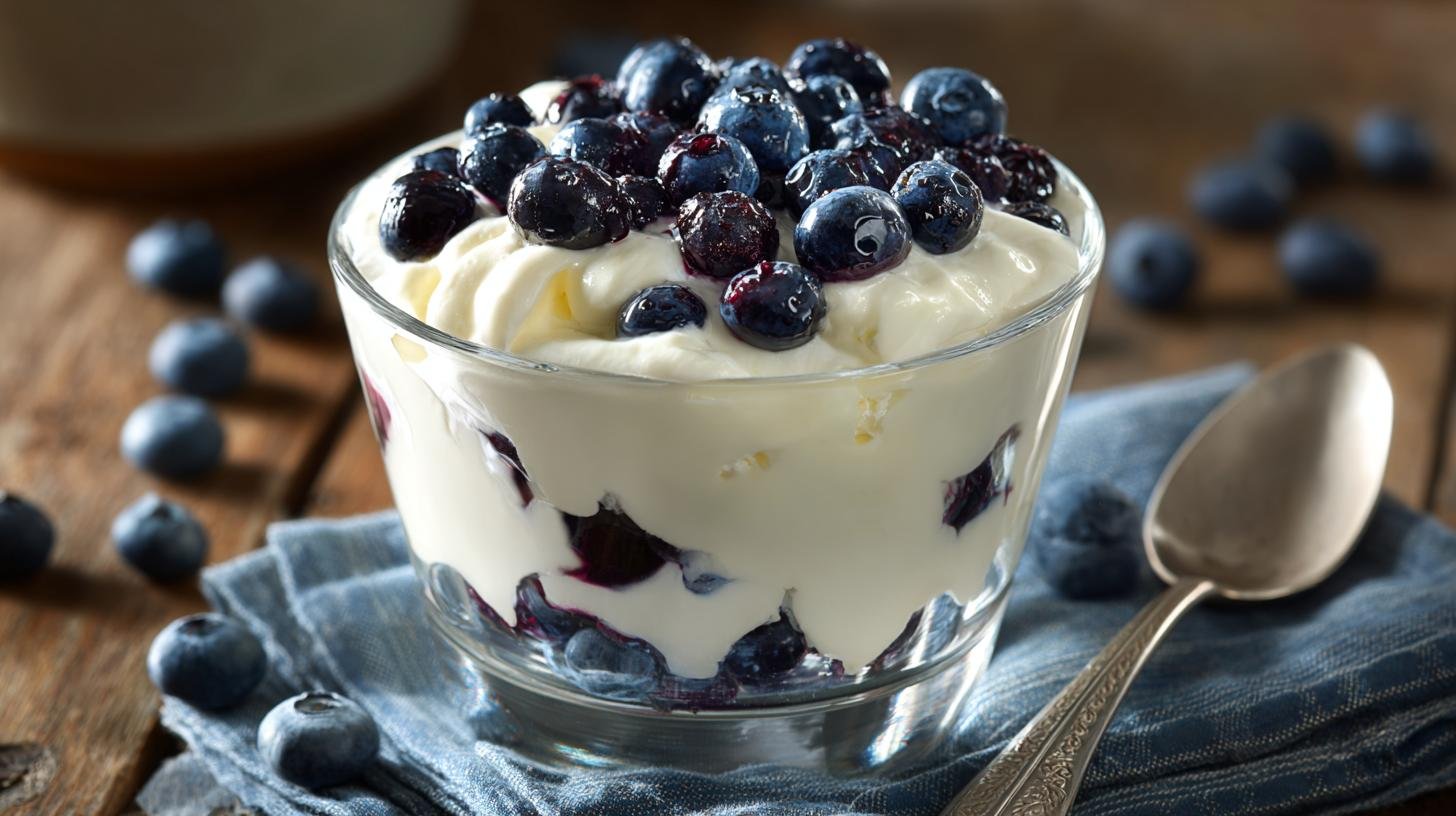Jogurtový dezert s borůvkami ušetří čas i špinavé nádobí. Rychlost, která potěší