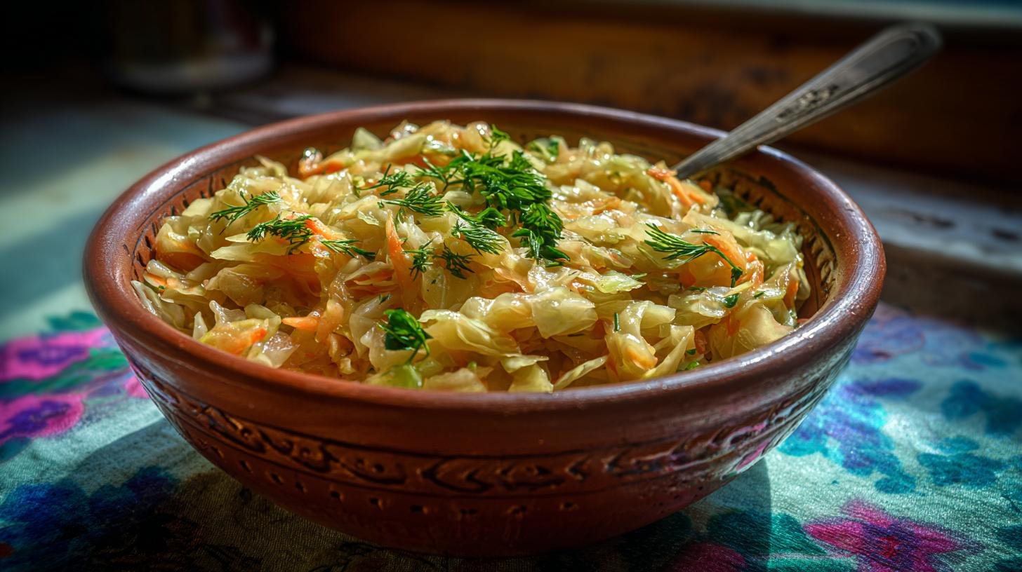 Dušené zelí s cibulí sladké vyvážené chutě