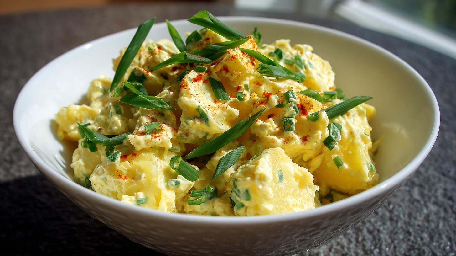 Bramborový salát s hořčicí a cibulí, osvědčený recept