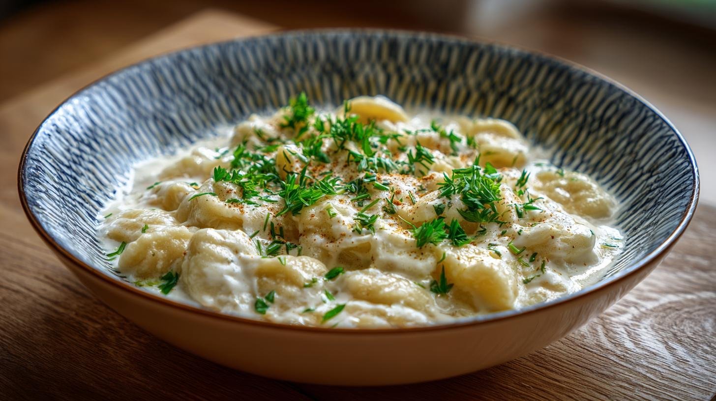 Halušky s brynzou krémové rychle doma