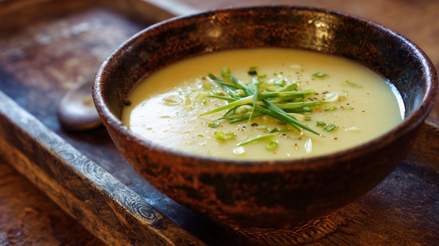 Bramborová polévka s pórem správným způsobem pro jemnou chuť 1 Bramborová polévka s pórem správným způsobem pro jemnou chuť