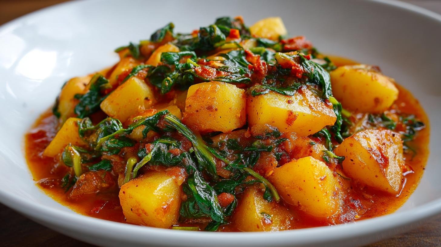 Bramborový guláš se špenátem a snadným trikem navíc. Postup a jednoduchý trik