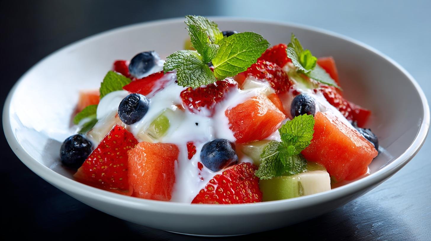 Ovocný salát s jogurtem svěží a lehký