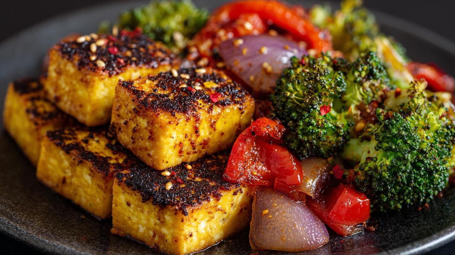 Křupavé pečené tofu se zeleninou jako snadná úsporná varianta. Triky pro větší křupavost a úsporu Křupavé pečené tofu se zeleninou jako snadná úsporná varianta. Triky pro větší křupavost a úsporu