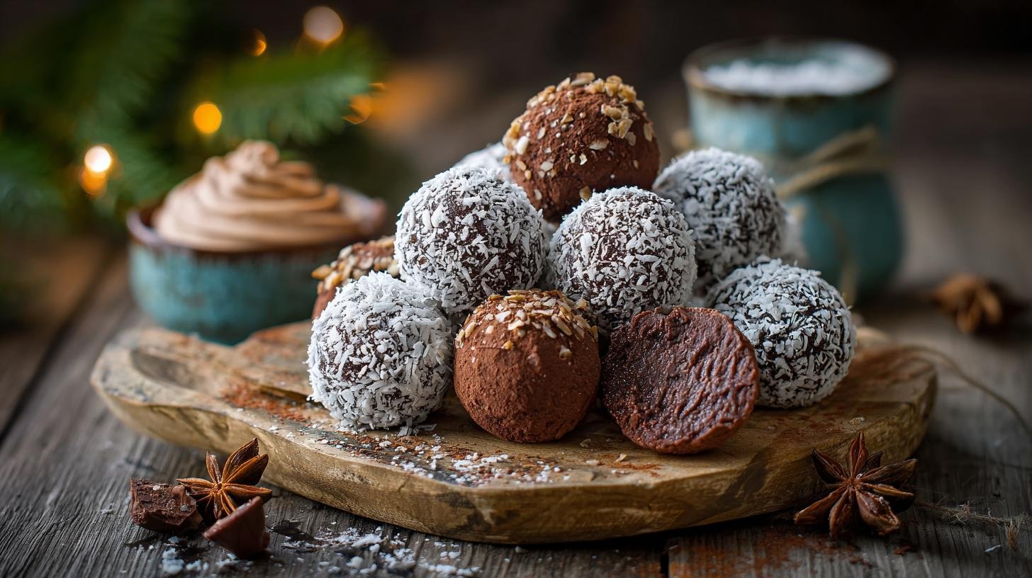 Čokoládové kuličky s kakaem a smetanou bez pečení. Ingredience a jednoduchý postup