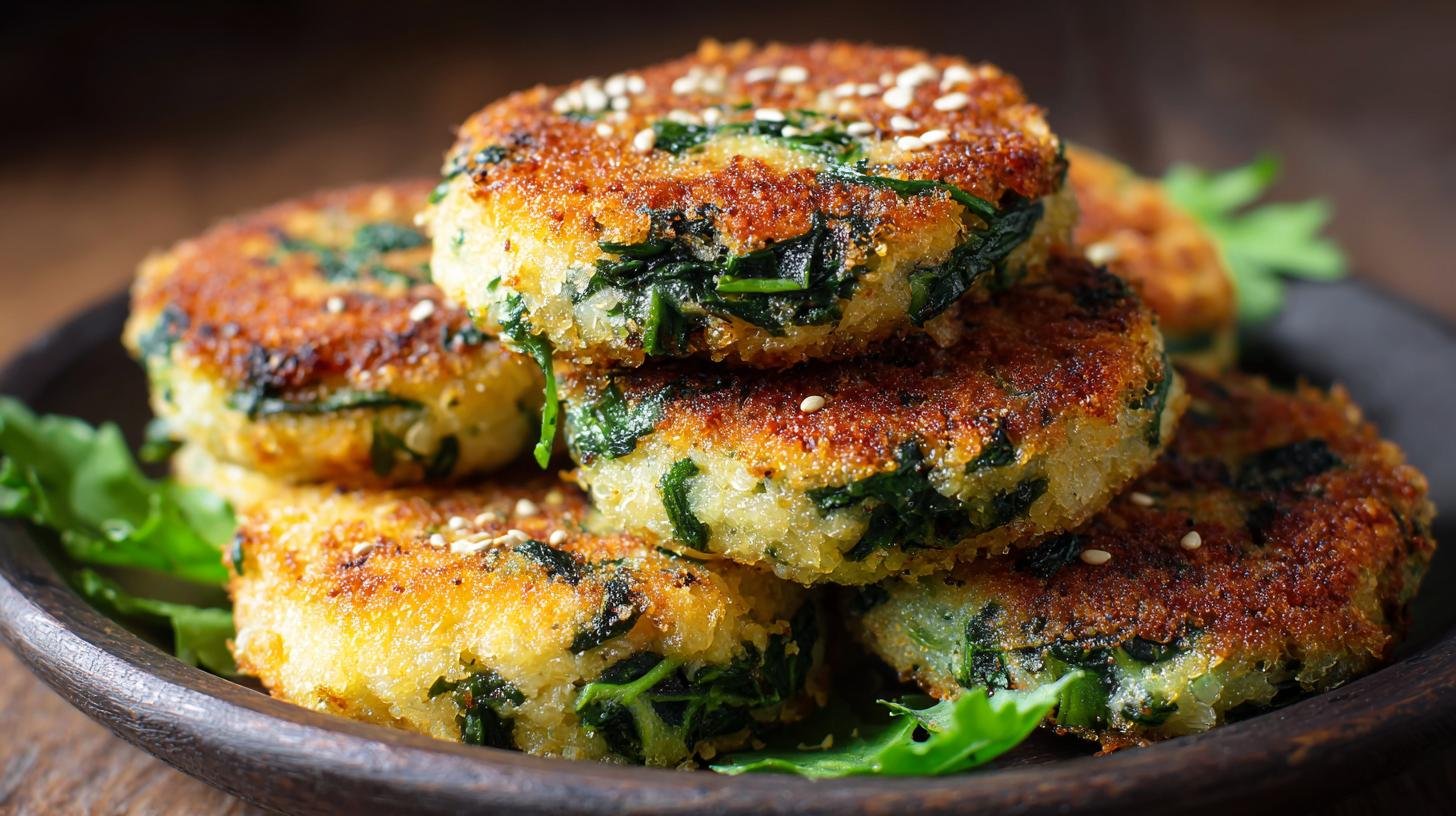 Zdravé bramborové řízečky se špenátem křupavé a bez smažení