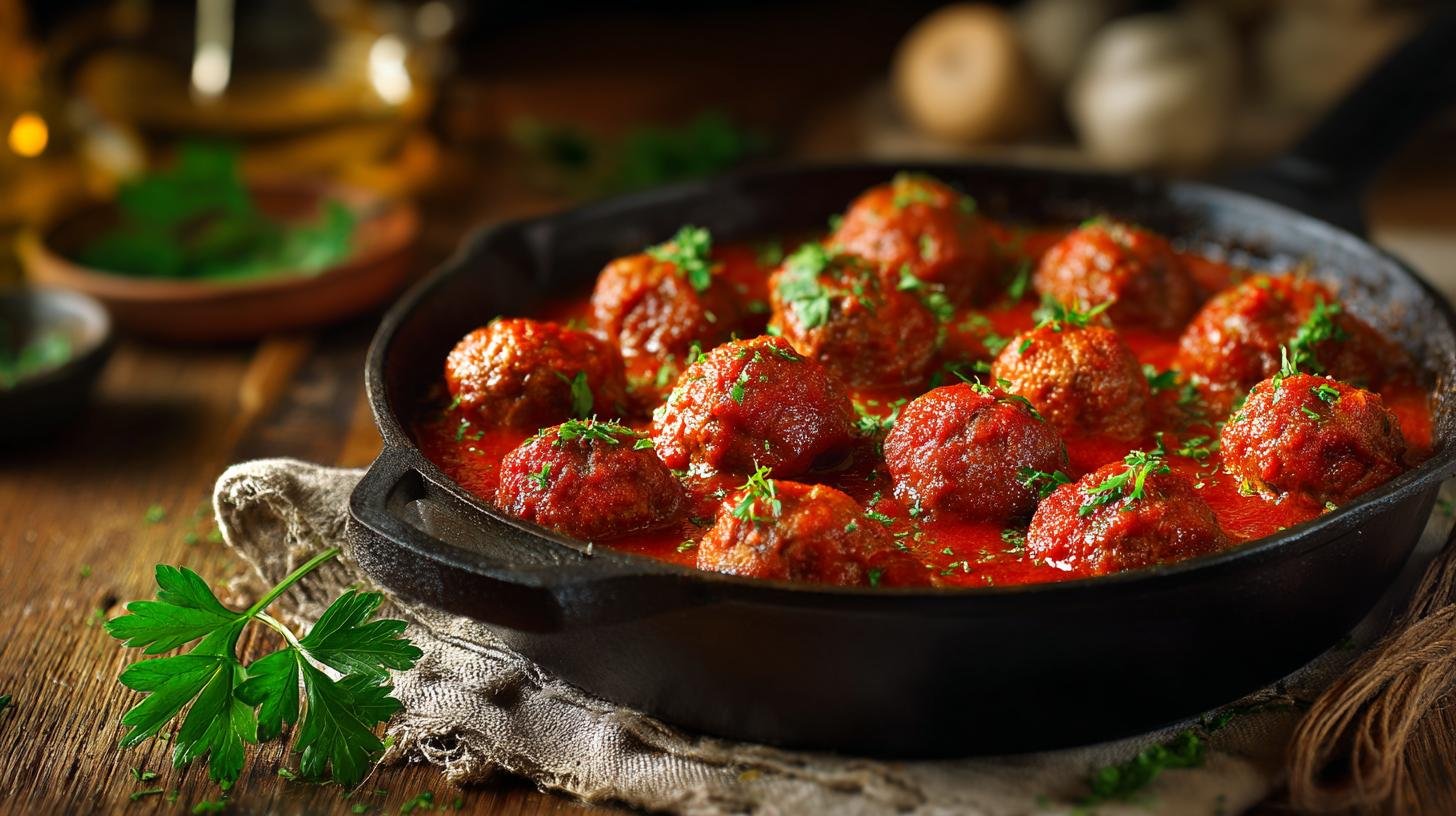 Masové kuličky v rajčatové omáčce bez drobení